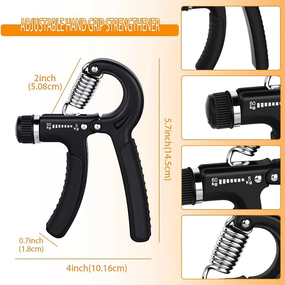 5-60kg/10-130lb Adjustable Grip Strength Trainer Set