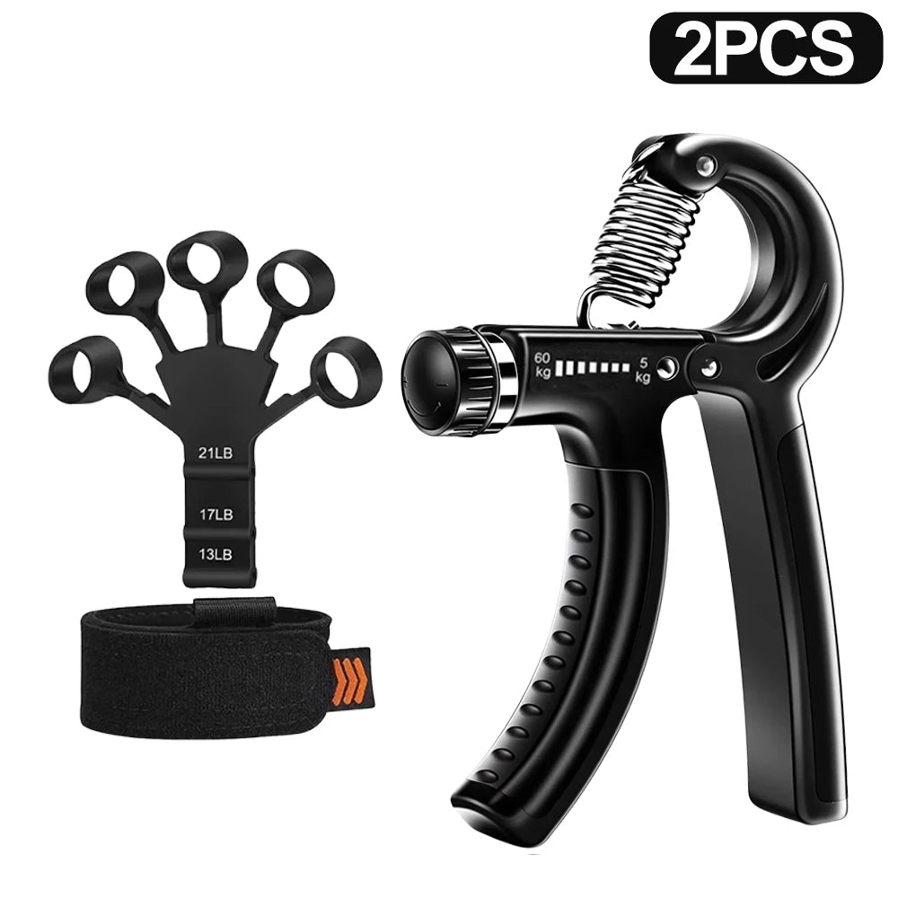 5-60kg/10-130lb Adjustable Grip Strength Trainer Set